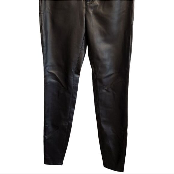 Free people black faux leather pants size 4 - Picture 2 of 8